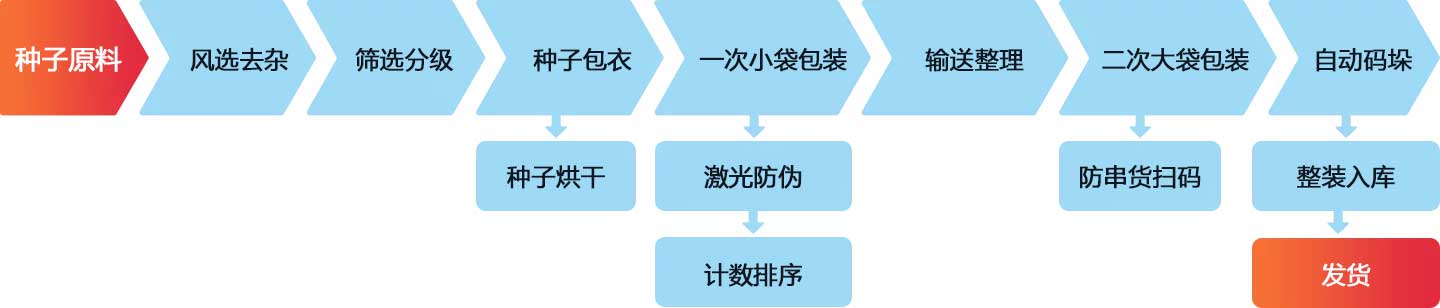 种子包装生产线工艺流程